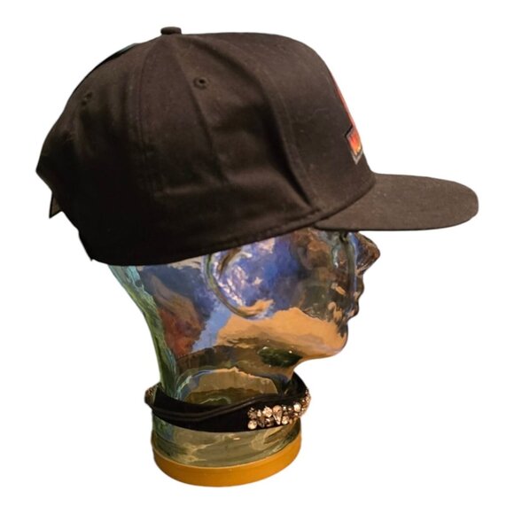 Vtg Mortal Kombat Warner Brothers Black Snapback Hat Adjustable Logo Dragon NWT - Picture 7 of 12